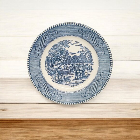 Bread Plate- Currier & Ives by Royal USA - Wheat Harvest - Picture 1 of 5